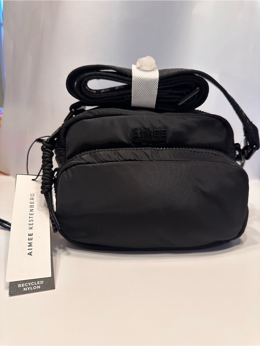 Aimee Kestenberg Black Nylon Camera Crossbody Belt Bag